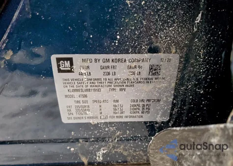 2021 Buick Encore Gx Select z USA, uszkodzony, nr VIN KL4MMESL4MB119183